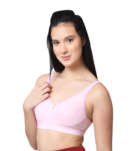 Image of Pack of 1 Non Padded Wire Free Seamless Full Coverage Sports Bra
