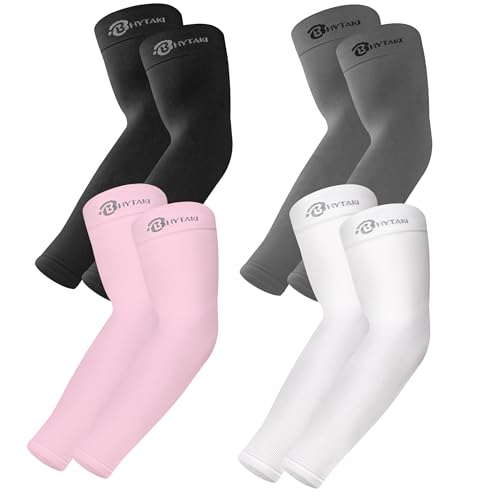 Image of BHYTAKI UV Sun Protection Arm Sleeves, UPF 50 Sports Cooling Arm Compression Sleeves for Men Women Teenager