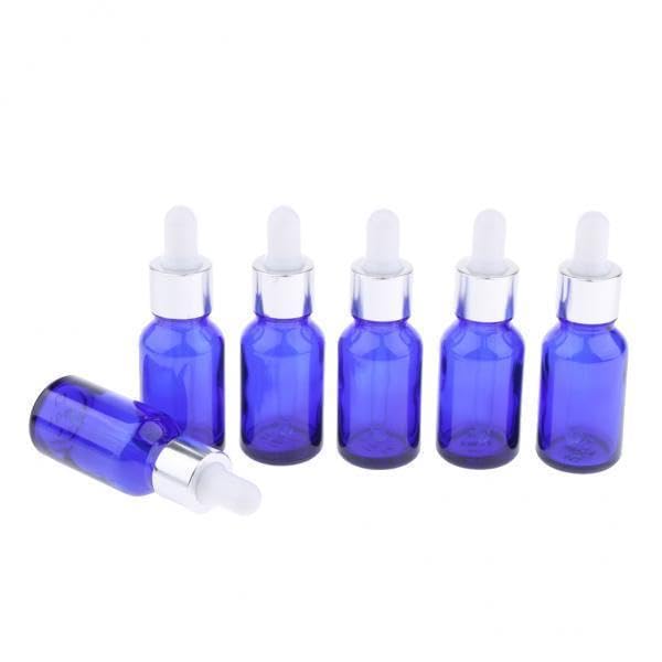 Teruyol Paquete de 6 Frascos de Vidrio con Gotero para Aceites, Capacidad de 10 Ml, 2 piezas