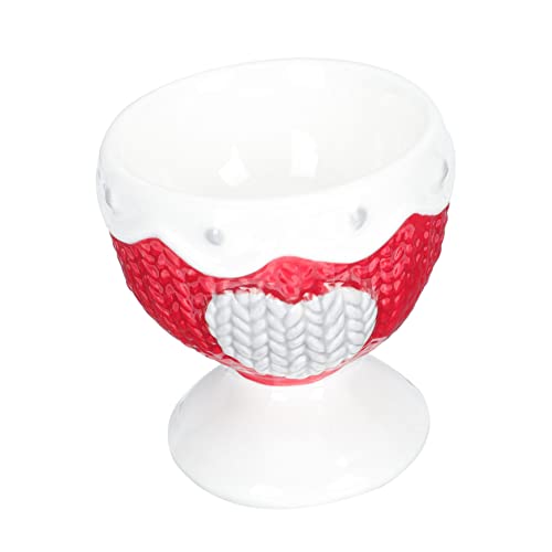 Homoyoyo Kitchen Small Egg Holder Ceramic Egg Carrier Easter Rack Counter Holder Adorable Breakfast Cup