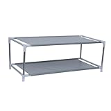 CONGARTENO Zapatero Organizador Doble Capa 2 Niveles Metal Resistente para Dormitorio Universitario Ahorro Espacio Compacto Portátil para Habitación Juvenil