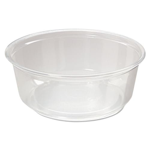 Fabrikal RD8 Recycleware Round Deli Container, 8 Oz, 4.6 Diameter X 1.7 H, Clear, Plastic, 500/carton
