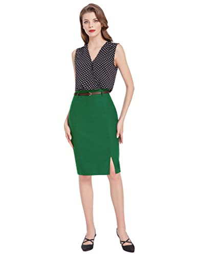 image for Kate Kasin Women's Stretchy Business Pencil Skirt for Office Wear Size