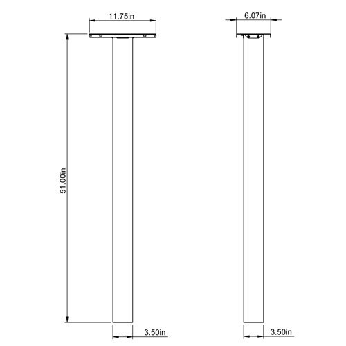 image for Brighton Aluminum Top Mount Mailbox Post (Add brand (Gibraltar Mailbox