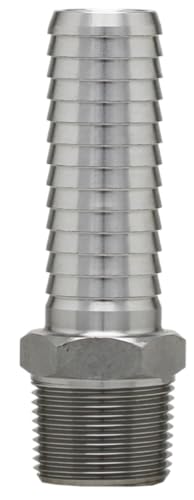 304 Extra Long Stainless Steel Male Adapter, 1