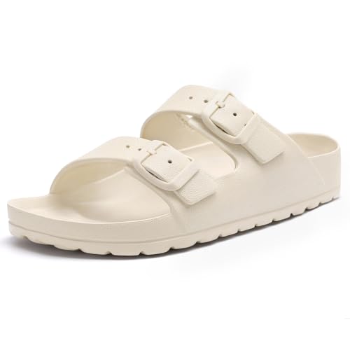 Image of KIDMI Medium Arch Support EVA Beach Sandals for Women | Women's Adjustable Buckle Straps Waterproof Pool Sandals, Comfortable Slip on Summer Slides for home and Casual Walks