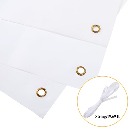Image of Zonon Large Blank Banners And Signs Polyester Oxford Cloth Sublimation Banner To Decorate With Hanging Rope For Indoor Wall Outdoor Easy Hang Diy Signs For Business Office(White,2 x 6 Feet)