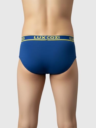 Image of Lux Cozi Boy's Super Combed Cotton Outer Elastic Solid Brief with Ultra Soft Waistband | Colors May Vary | Pack of 10