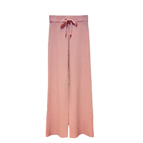 Pantalon de survêtement à lacets en tricot épais contre le froid