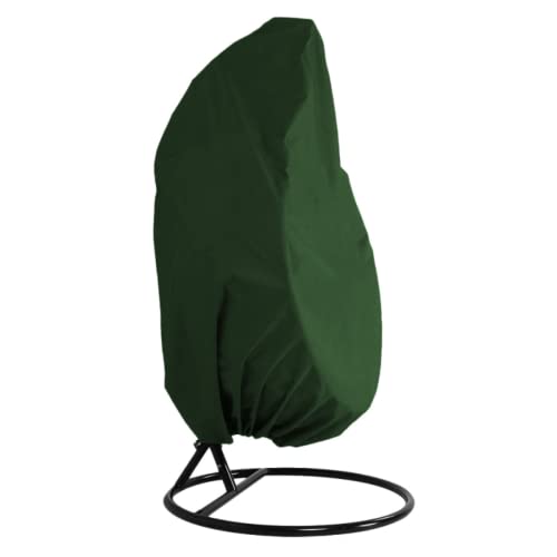 Luxuypon Outdoor Swing Hanging Chair Eggshell Dust Cover Polyester UV Protection Universal Cover Garden Waterproof Dust Cover (Green)