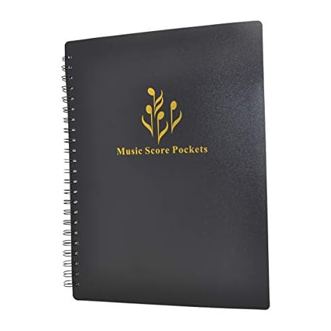 Music Sheet File Paper Storage Folder Creative Change Spectrum Folder A4 Letter Size Double Side Sheet Music Folder File for Holding Sheet Music and Files Etc (Black) Cover