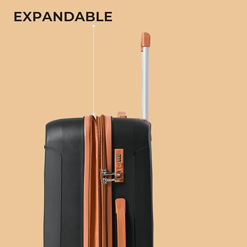 Image of CAGE 8 Wheels Trolley Bag Hard Case Polypropylene 360 Degree Wheeling System Luggage, Trolley Bags for Travel, Suitcase for Travel (Clay Carbon, Check-in | 77 cm | Large)