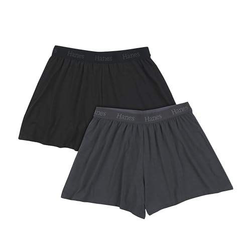 Image of Hanes Women's Originals Sleep Shorts, 2-Pack, Comfywear Supersoft Lounge Shorts Pack, 3.25"