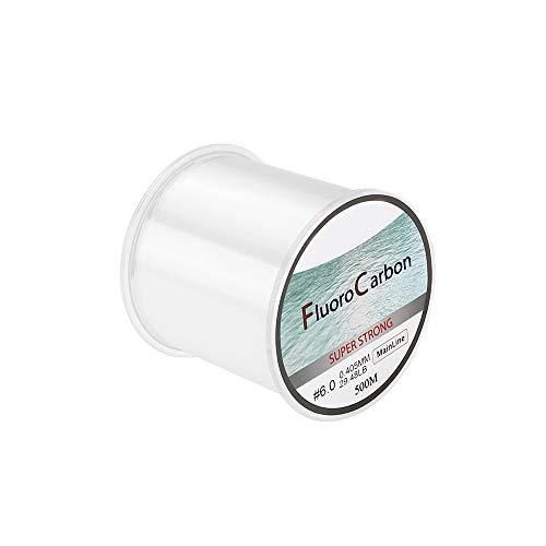 Hilo de Pescar BLTLYX 500m Fluorocarbono 5-30lb Super Strongs Línea Principal Clear Fly 0.286MM-13.95LB Blanco