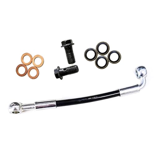 Tubo de aceite trenzado en acero inoxidable con banjo AN3 M8 para frenos hidráulicos