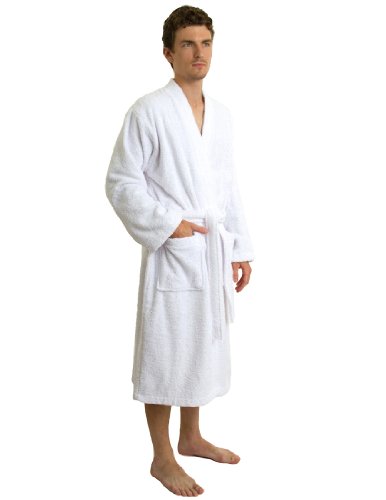 TowelSelections Men’s Robe, Turkish Cotton Terry Kimono Bathrobe Medium/Large White