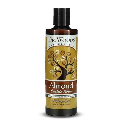 Dr. Woods Black Soap Facial Cleanser - Made with Organic Shea Butter, Gentle Liquid Face Wash for Men and Women, Natural Cleansing for Daily Use and All Skin Types - 8 Fl Oz