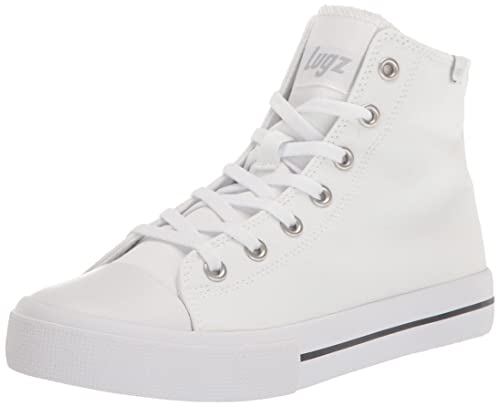 Lugz Women's Stagger Hi Fashion Sneaker, White, 8.5 M US