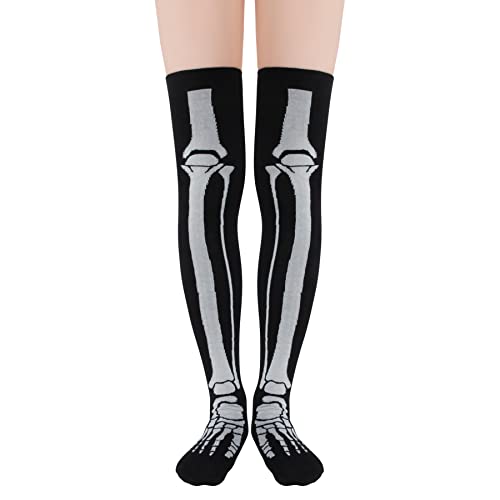 Image of Zando Womens Thigh High Socks Over The Knee Tube Leg Warmers Stocking Cotton Cosplay Long Solid Leggings Sock