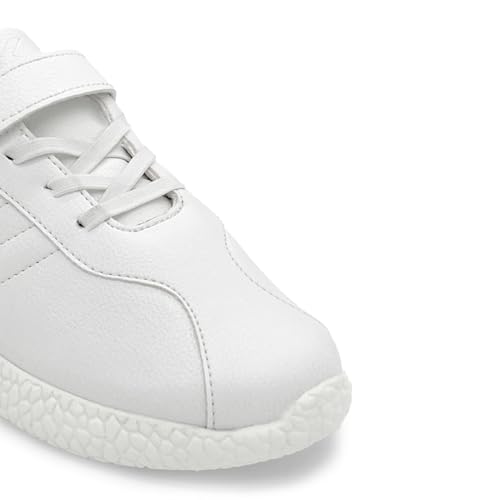 Image of KazarMax Black & White PU School Shoes for Unisex Boys & Girls