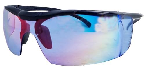 Gafas de sol y trabajo Univet modelo 5X5 lentes de espejo, turquesa, Regular