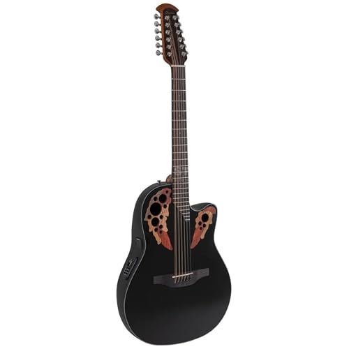 Ovation Elite Celebrity Mid-depth 12-string Black