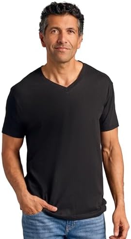 True Classic Camiseta de Manga Corta con Cuello de Pico para Hombre, 1 Unidad - 