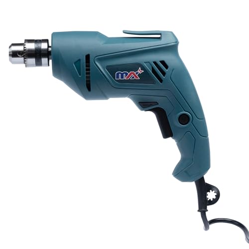 Image of MAX MXD350-IN 350W CORDED Rotary Drill, 2800 RPM No Load Speed, 1.5 to 10mm Chuck Capacity, 1.4 kg, Professional Tool for Wood and Metal Surfaces