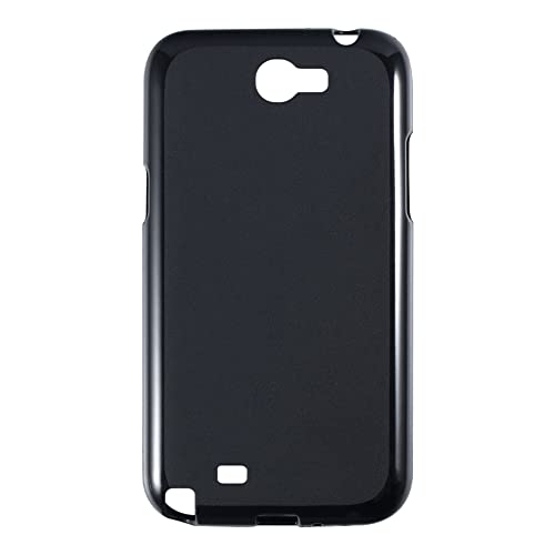 TPU Phone Case Compatible with Samsung Galaxy Note 2 N7100, Slim Shockproof Soft Cover with Anti-Scratch Design and Precise Cutouts for Full Protection (Black)