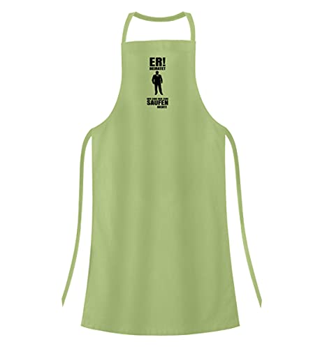 Tablier de barbecue pastel lime en taille unique haute résistance pour cuisinier