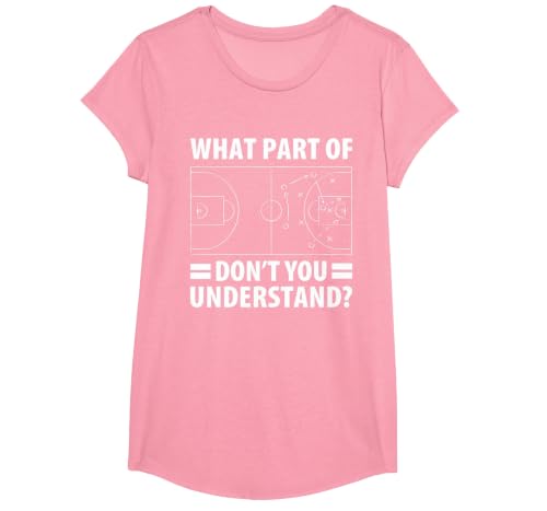 Funny What Part of Basketball Don't You Understand Coach T-Shirt, Girls, Pink, X-Small