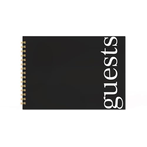 Image of Visitor Book - 8 x 12 Inches | Wiro Bound Guest Register for Hotels, Offices, Exhibitions, Boutiques & Business Use | Medium Size Visitor Log Book for Reception & Front Desk