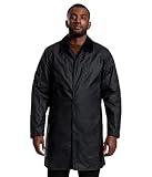 Veste longue en coton ciré avec boutons dissimulés. Ce style est inspiré de notre Lorden Mac le plus vendu avec des poches passepoilées, un col en cordon et une poche portefeuille intérieure zippée.