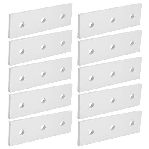 Placas de unión planas 4040 para paneles de refuerzo y madera plateadas 2