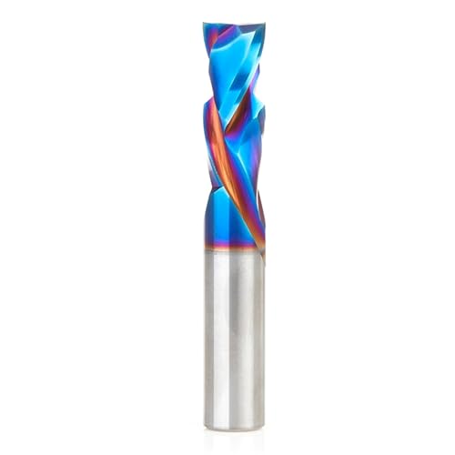 Image of Amana Tool Spektra Extreme Tool Life Coated Solid Carbide CNC Compression Spiral Router Bit, 48310-K, 10mm D x 25mm CH x 10mm Shank x 64mm Long