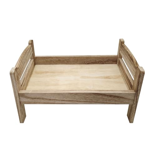 Lit de bébé en bois rétro pour accessoire photo de nouveau-né