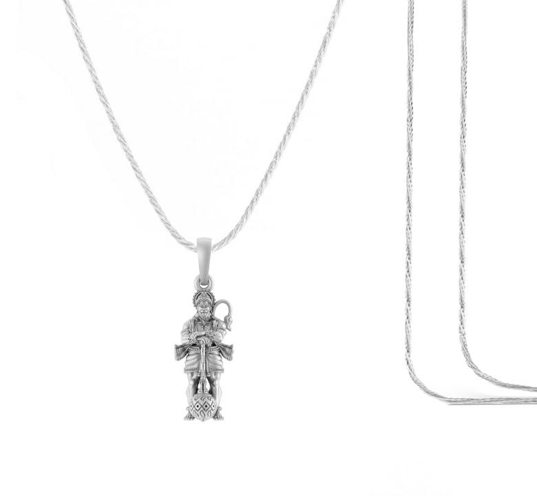 AKSHAT SAPPHIRE God Hanuman Pure Silver 92.5% purity Chain pendant, Bajrang Bali Chain Locket (Pendant with Snake Chain-22 inches) (B0CYQGBJT7) Amazon Price History, Amazon Price Tracker