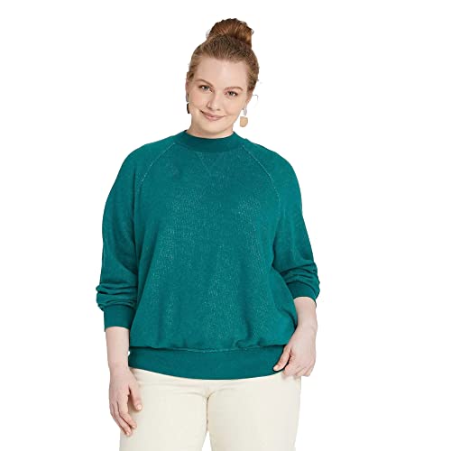 Universal Thread Women's Rib-Knit Sweatshirt -...