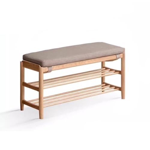 Banco Zapatero Taburete For Cambiar Zapatos De Madera Maciza, Moderno Y Sencillo, For La Entrada Del Apartamento Pequeño Del Hogar, Puede Sentarse En El Taburete For La Entrada Banco Zapatero Con Asie