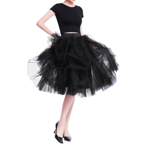 WDPL Women's Short Knee Length Ruffles Party Tulle Skirt3