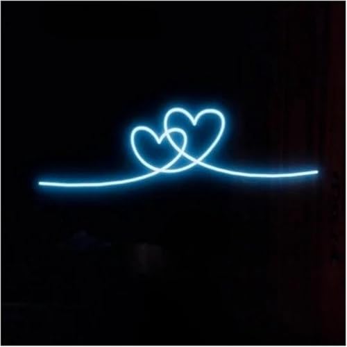 Panneau néon LED cœur 40x12cm, lampe de nuit déco murale