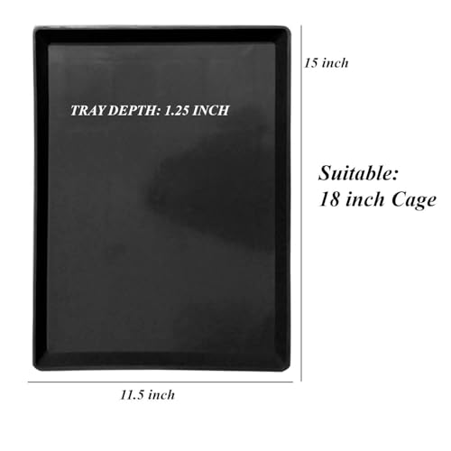 Image of Jainsons Pet Products Replacement Tray for Pet cage, Dog Crate, Dog Kennel, Dog Cage Replacement Tray, Plastic Bottom Pan Floor Liners for Pet Cages Crates Kennels Dogs Cat (18 INCH, Black)