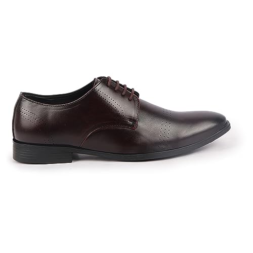 Image of FAUSTO Men's Party Formal Office Genuine Leather Lace Up Shoes