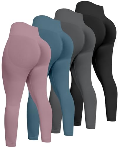 Image of ATHVOTAR Workout Gym Leggings Women, High Waisted Seamless Butt Lifting Scrunch Butt Sports Leggings
