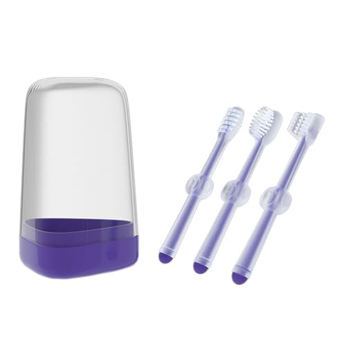 Gavigain Silicone Pet Toothbrush Set, Soft Bristle, Effective Plaque Removal, Ergonomic Handle, for Cats and Small Dogs