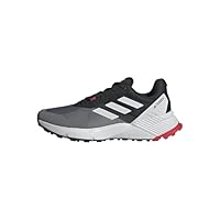 adidas Terrex Soulstride Trail Running Shoes, Zapatillas de Deporte Hombre, Grey Four Dash Grey Pure Ruby, 43 1/3 EU