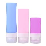 IWOWHERO SILIKON REISEFLASCHEN SET AUSLAUFSICHER FLEXIBLE LOTIONFLASCHEN FÜR REISEN PACK EINFACHE ZYLINDRISCHE FLASCHEN ZUM BEFÜLLEN