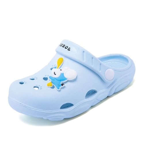 Pangolin Baby Sandals Summer Boys Girls Indoor Beach Non-Slip Children's Slippers Garden Clogs Mules Fashion Casual Kids Sky Blue 12 US