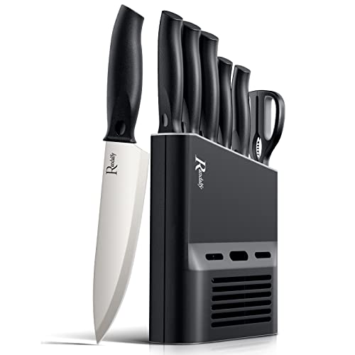 Randalfy 7 Piezas Juego De Bloques Cuchillos Cocina Con Mango Ergonómico Y Acero Inoxidable Con Alto De Carbono Randalfy 7 Piezas Juego De Bloques Cuchillos Cocina Con Mango Ergonómico Y Acero Inoxidable Con Alto De Carbono
