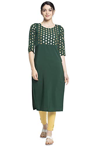 Image of ALC Creation Women's Crepe Printed Straight Kurti